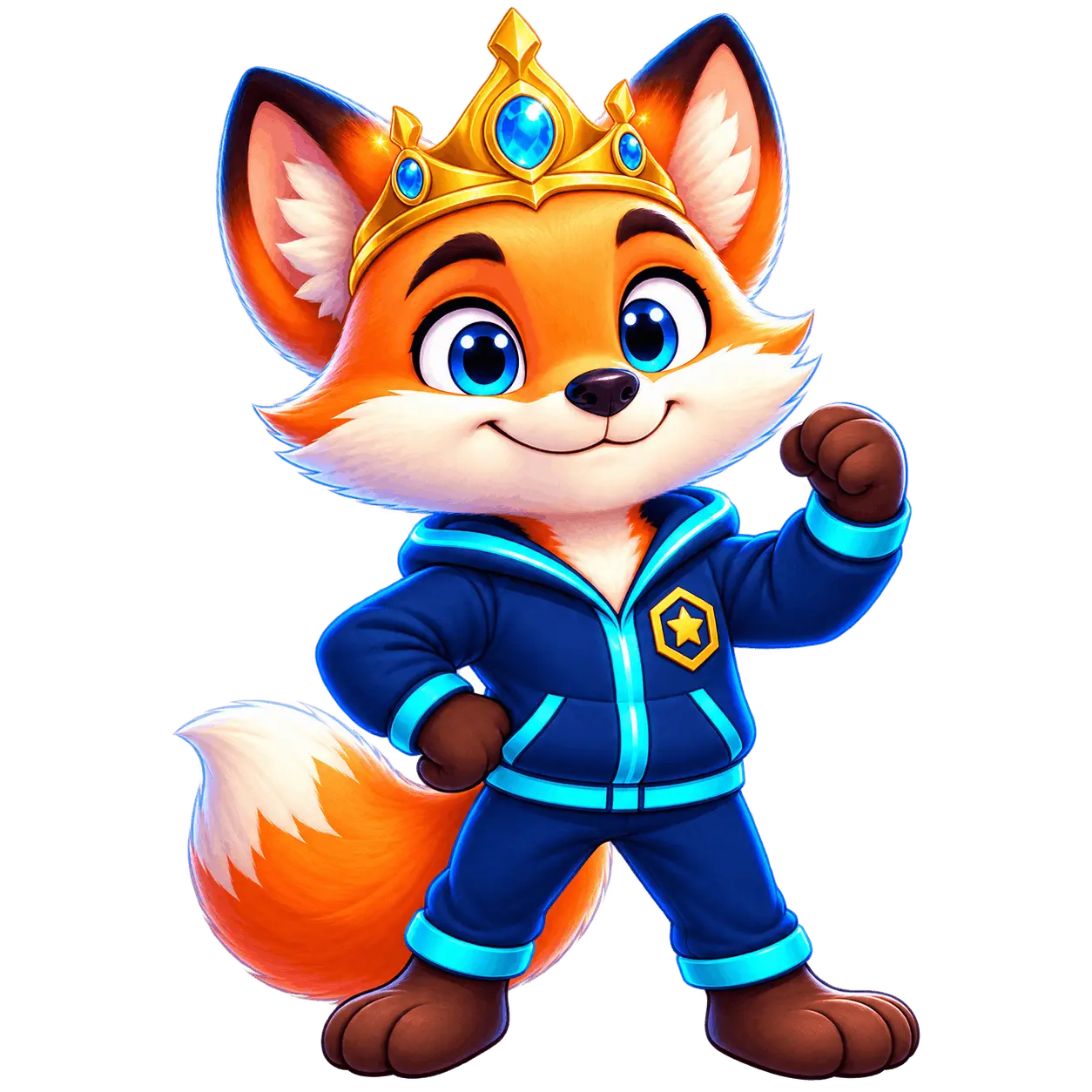 The t7dy fox celebrating the end of a round