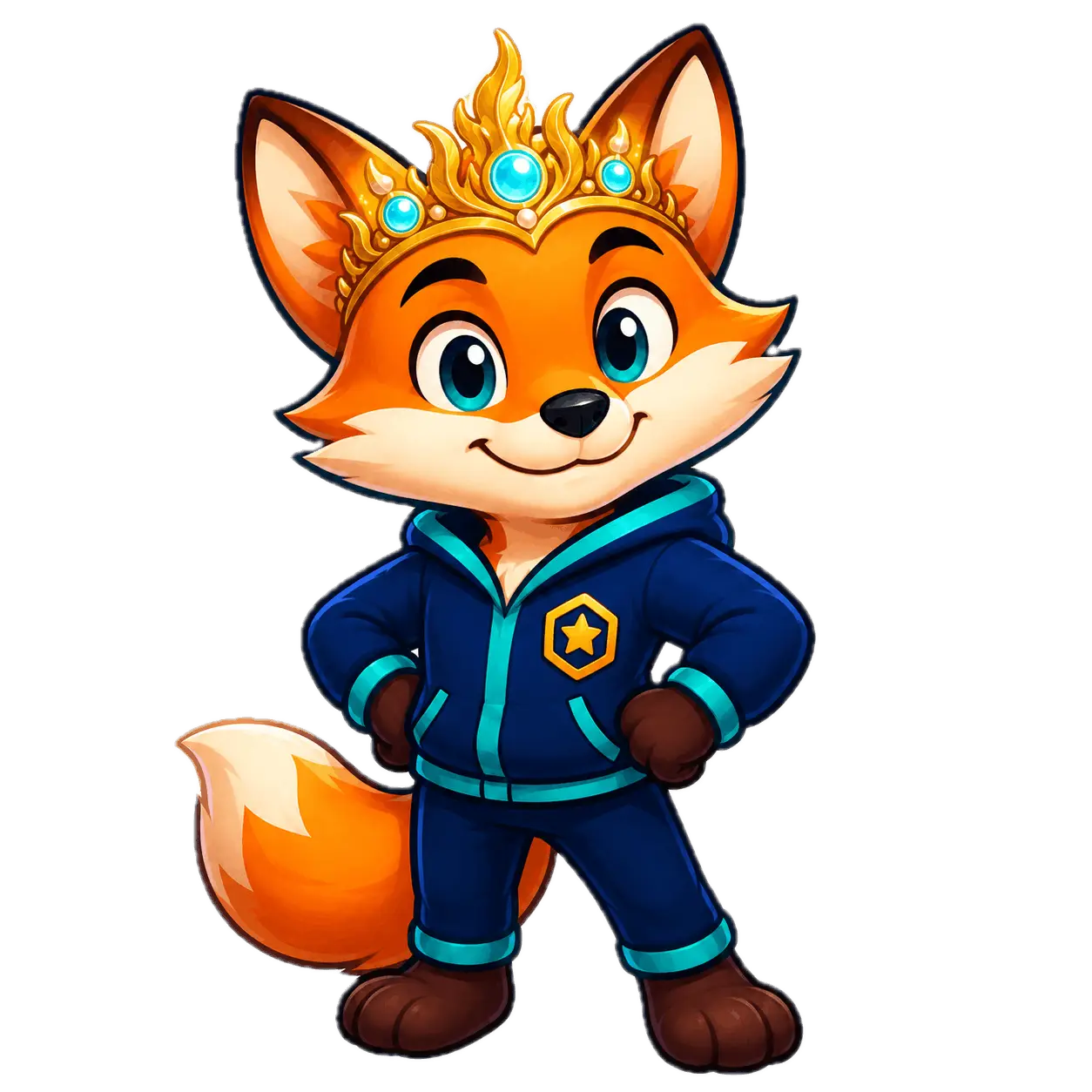 The t7dy fox celebrating the end of a round